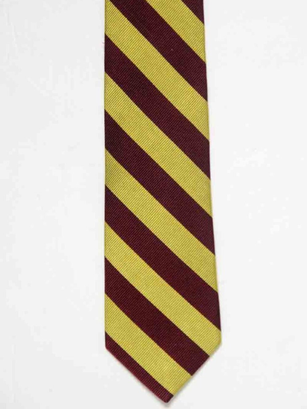 Vintage Rivetz of Boston Repp Stripe Tie Red Gold Men's Long